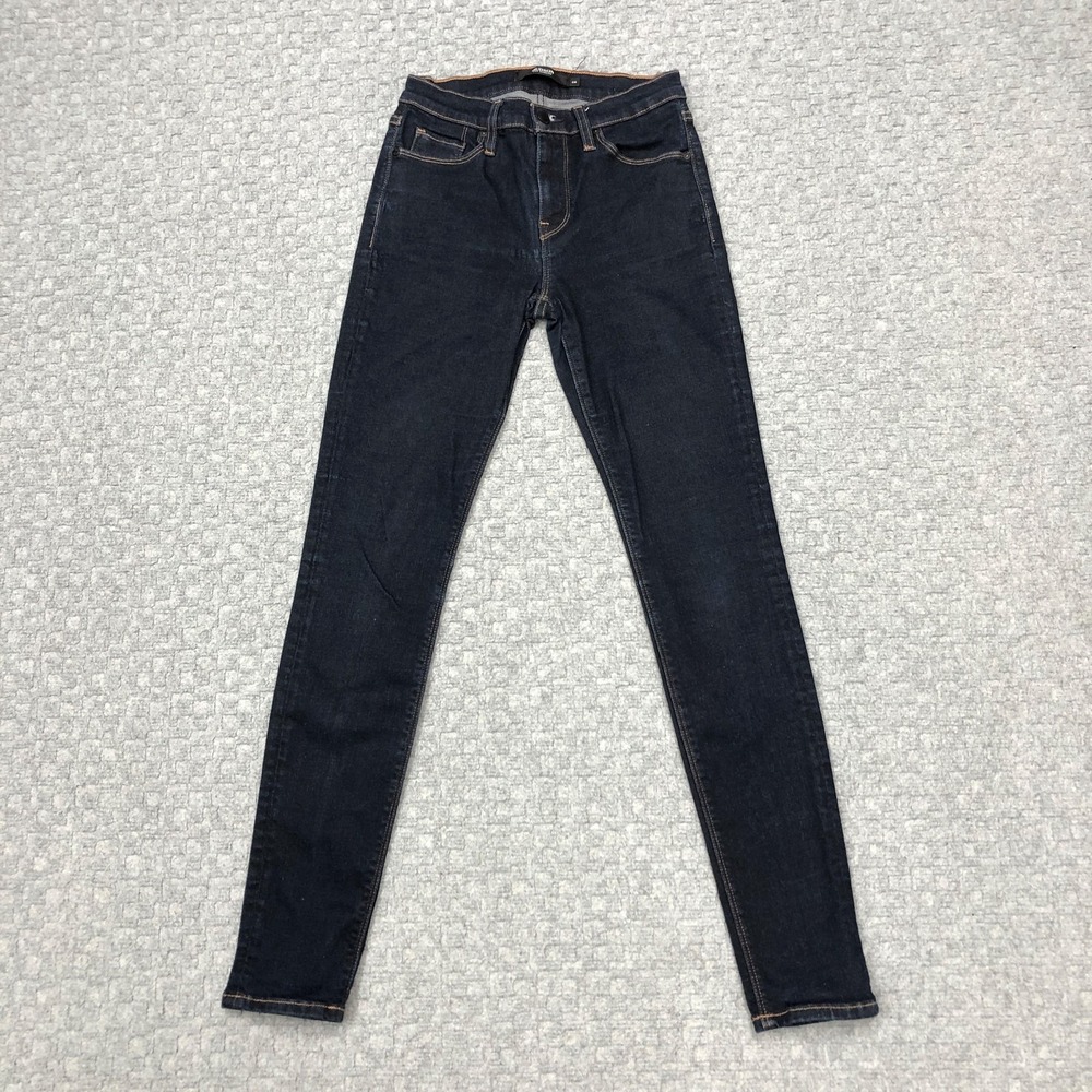 Hudson Jeans Womens 26 Dark Wash Blue Nico Super Skinny Stretch Denim Ankle